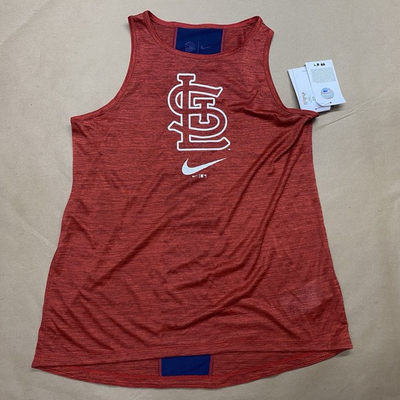 Nike Red St. Louis Cardinals Dri-FIT Performance Right Mix High Neck Tank Top M - Picture 1 of 12